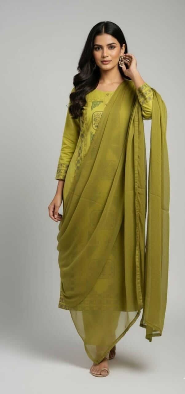 unstitched suit Chiffon Three-piece