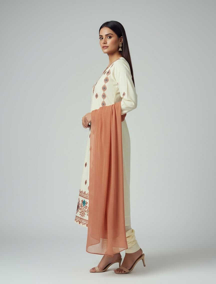 unstitched suit Three-piece cotton
